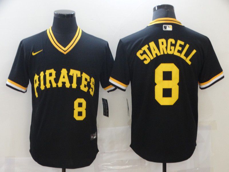 Men Pittsburgh Pirates 8 Stargell Black Game Nike MLB Jerseys